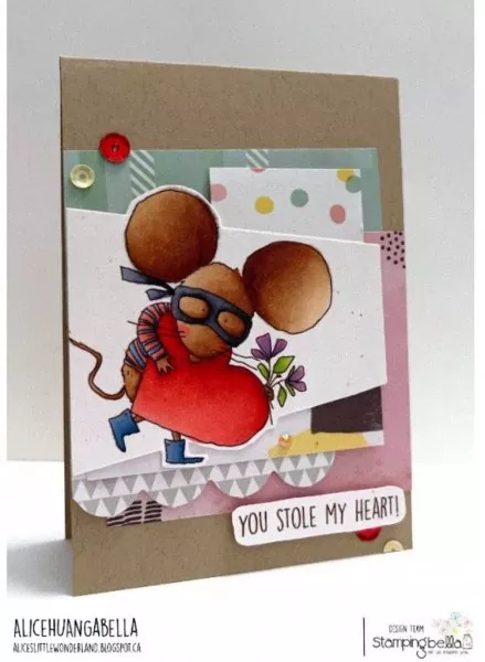Stampingbella Mouse Bandit Rubber Stamps 1
