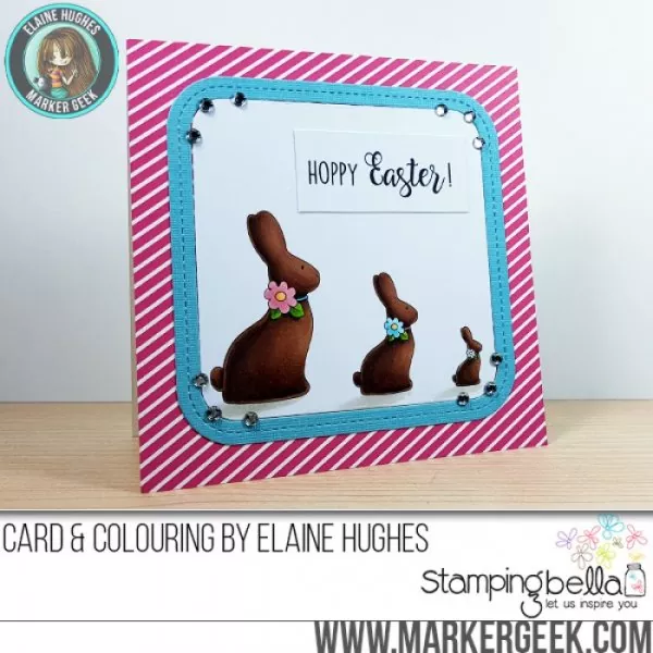 Stampingbella Chocolate Bunnies Rubber Stamps 1