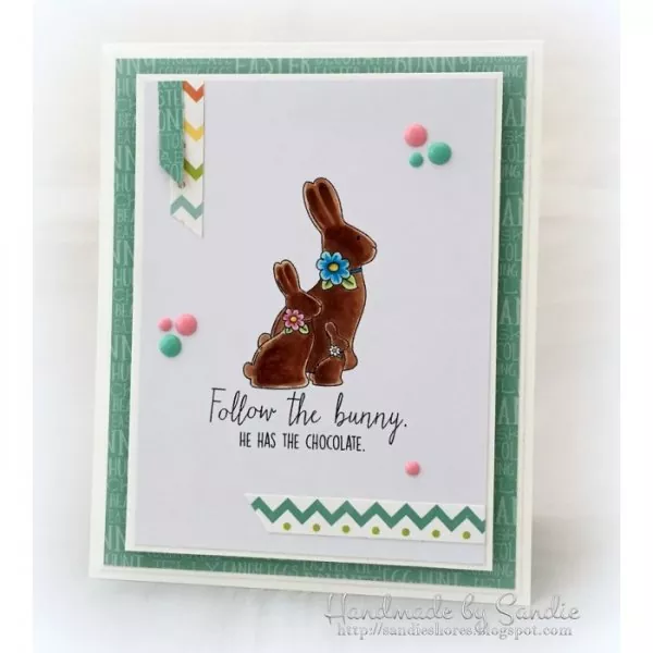 Stampingbella Chocolate Bunnies Rubber Stamps 2