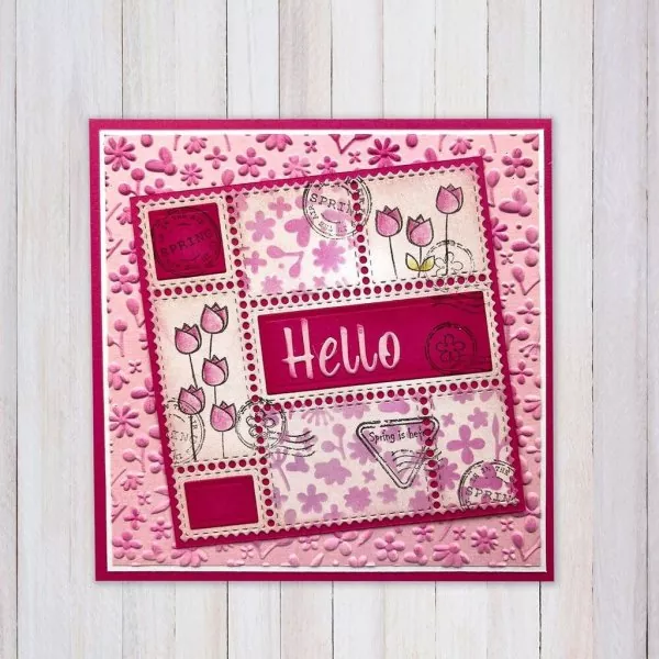 Spring Flowers 3D Embossing Folder from Nellie's Choice 1