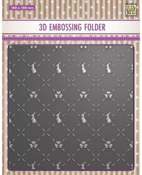 Bunny's and Clovers 3D Embossing Folder from Nellie's Choice