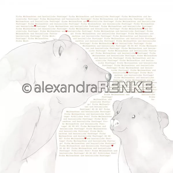 Eisbärfamilie Typo Alexandra Renke Scrapbooking Papier