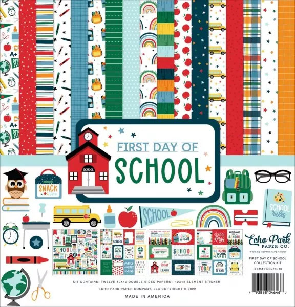 Echo Park First Day Of School 12x12 inch collection kit