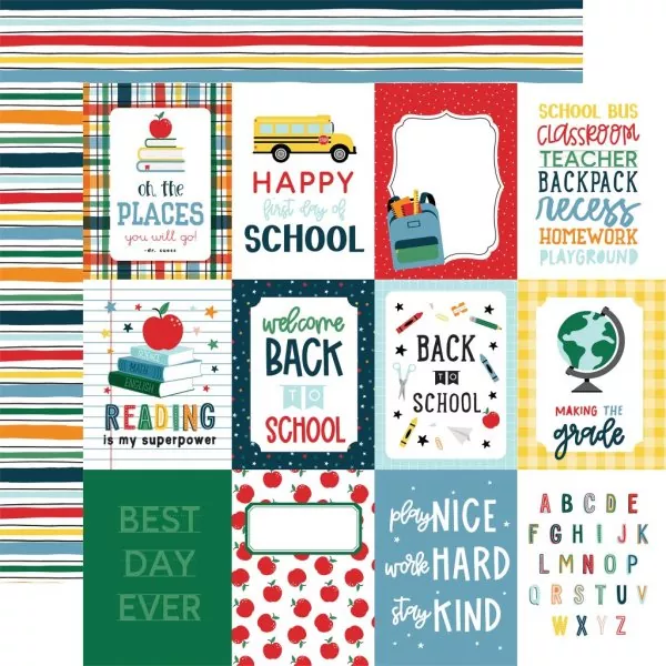 Echo Park First Day Of School 12x12 inch collection kit 1