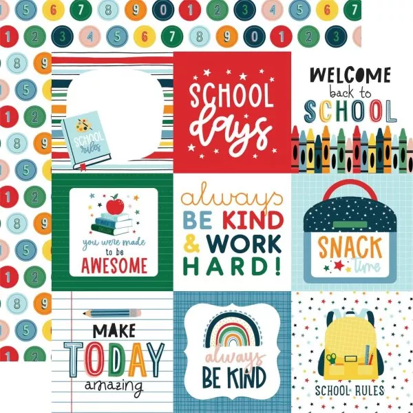 Echo Park First Day Of School 12x12 inch collection kit 4