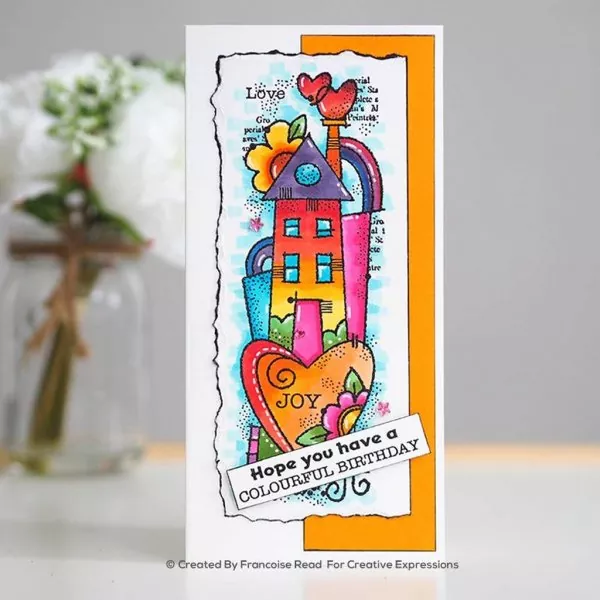 Rainbow House Clear Stamps Woodware Craft Collection 1