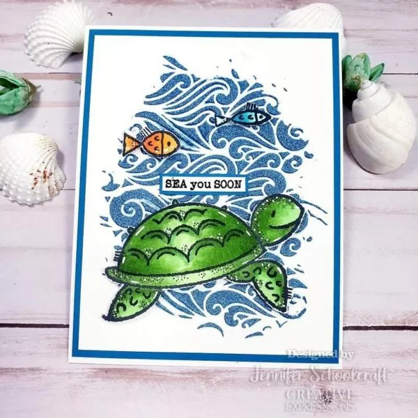 Sea Turtle Clear Stamps Woodware Craft Collection 1
