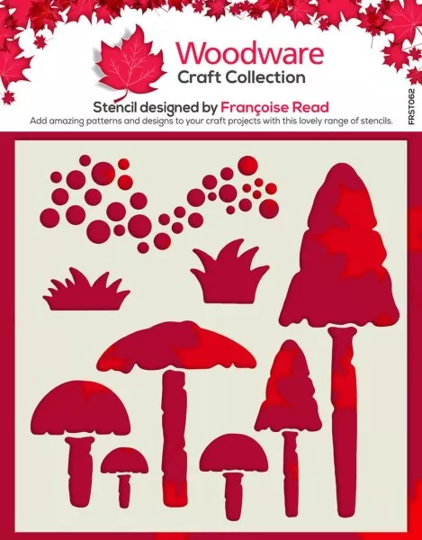 Mushrooms stencil Woodware Craft Collections