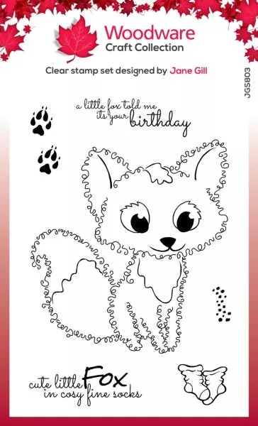 Fuzzy Friends - Freddie Fox Clear Stamps Woodware Craft Collection