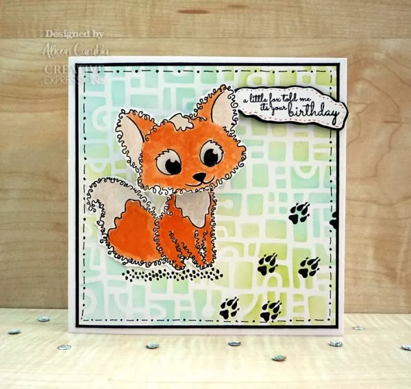Fuzzy Friends - Freddie Fox Clear Stamps Woodware Craft Collection 1