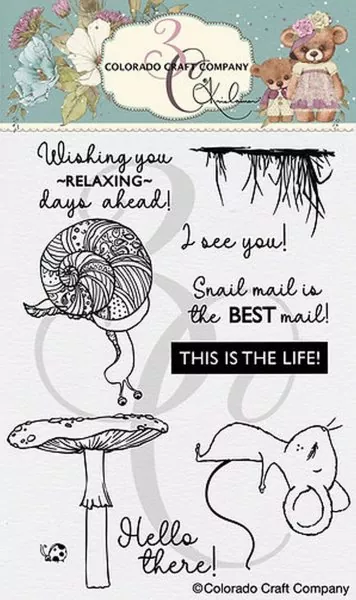This is The Life Toadstool Clear Stamps Colorado Craft Company by Kris Lauren