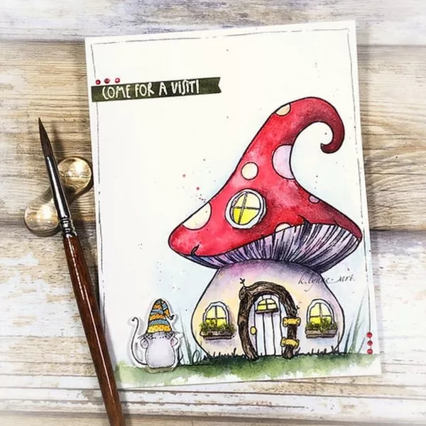 Gnome Home Clear Stamps Colorado Craft Company by Kris Lauren 2