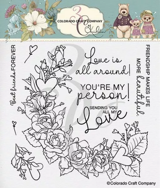 Best Friends Forever Clear Stamps Colorado Craft Company by Kris Lauren