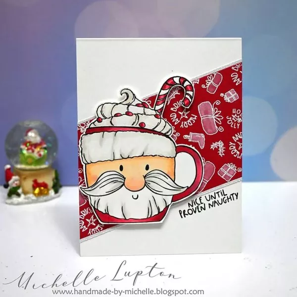 Santa Cheer Mug Clear Stamps Colorado Craft Company by Kris Lauren 1