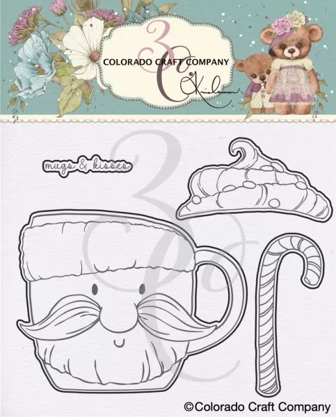 Santa Cheer Mug Dies Colorado Craft Company by Kris Lauren