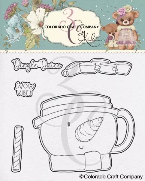 Snowman Hug Mug Dies Colorado Craft Company by Kris Lauren