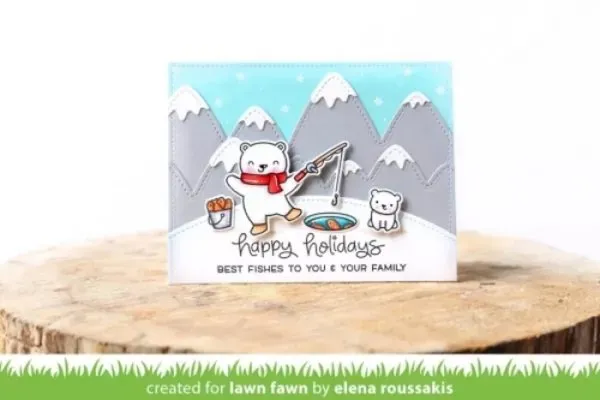 Beary Happy Holidays Dies Lawn Fawn Project 1