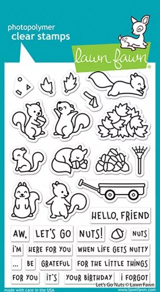 LF2407 Let's Go Nuts Clear Stamps Lawn Fawn