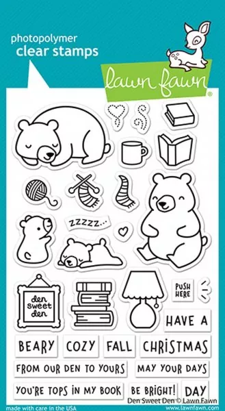 LF2409 Den Sweet Den Clear Stamps Lawn Fawn