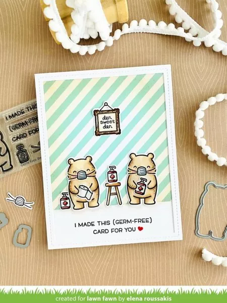 Germ-Free Bear Clear Stamps Lawn Fawn 1