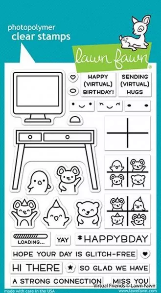 Virtual Friends Clear Stamps Lawn Fawn