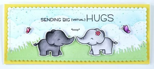 Long Distance Hugs Clear Stamps Lawn Fawn 1