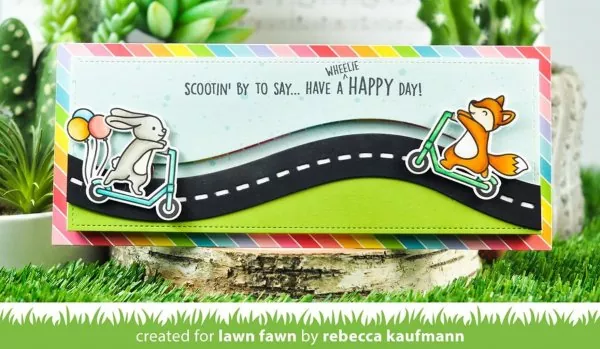 Scootin' By Clear Stamps Lawn Fawn 1