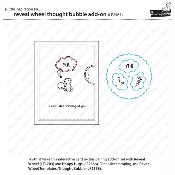 Stencil Reveal Wheel Templates : Thought Bubble Lawn Fawn