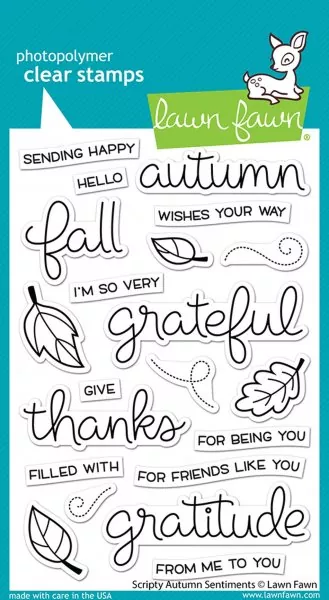 Scripty Autumn Sentiments Clear Stamps Lawn Fawn