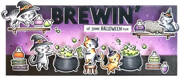 Purrfectly Wicked Add-On Clear Stamps Lawn Fawn 1