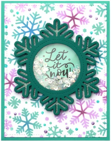 Stitched Snowflake Frame Dies Lawn Fawn 1