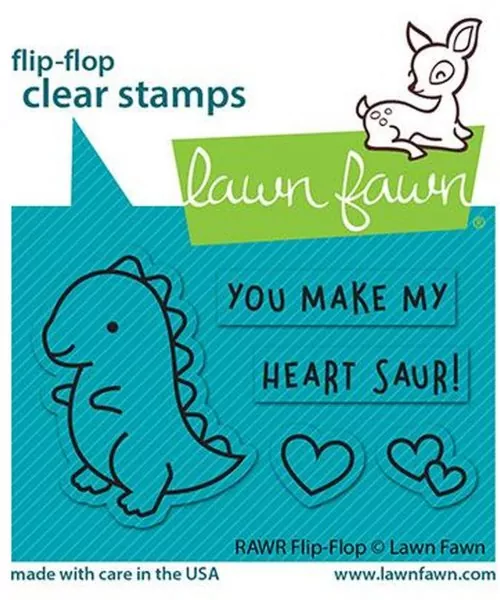 RAWR Flip-Flop Clear Stamps Lawn Fawn