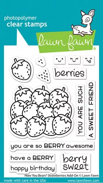 How You Bean? Strawberries Add-On Clear Stamps Lawn Fawn