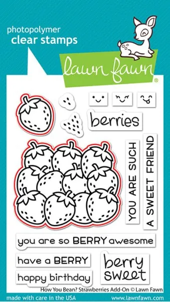 How You Bean? Strawberries Add-On Dies Lawn Fawn 1