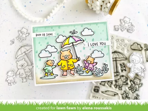 Beary Rainy Day Clear Stamps Lawn Fawn 1