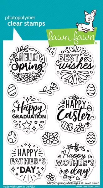 Magic Spring Messages Clear Stamps Lawn Fawn