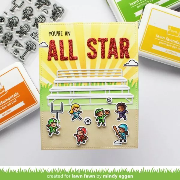 Tiny Sports Friends Clear Stamps Lawn Fawn 1