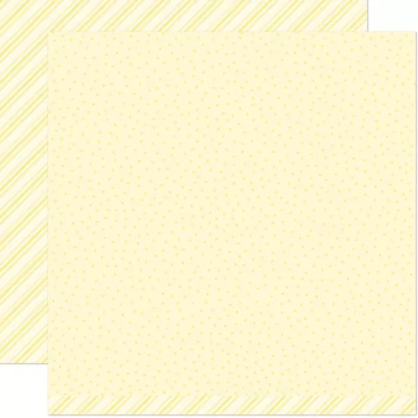 Stripes 'n' Sprinkles Yay Yellow lawn fawn scrapbooking paper 1