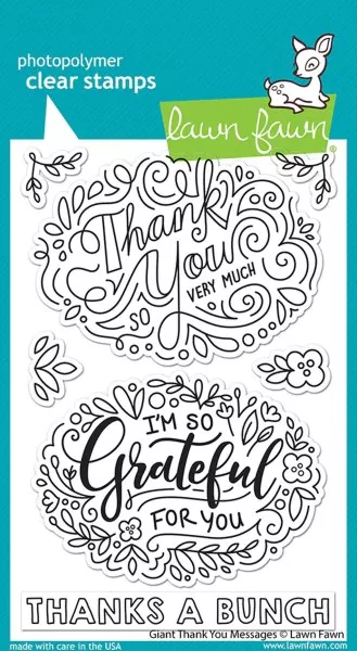 Giant Thank You Messages Clear Stamps Lawn Fawn