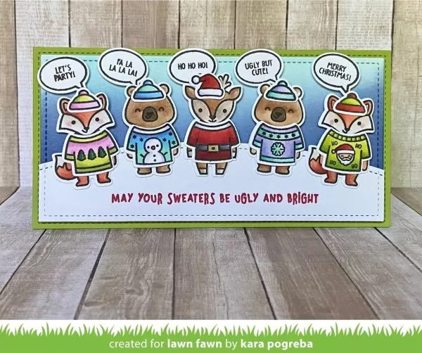 Ugly and Bright Clear Stamps Lawn Fawn 1
