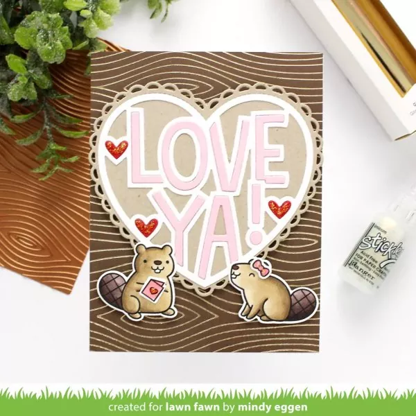 Wood You Be Mine? Clear Stamps Lawn Fawn 1