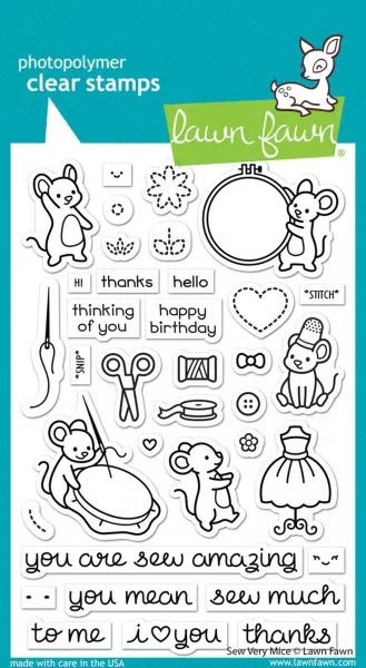 Sew Very Mice Clear Stamps Lawn Fawn
