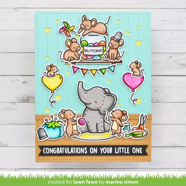 Elephant Parade Add-On Clear Stamps Lawn Fawn 1