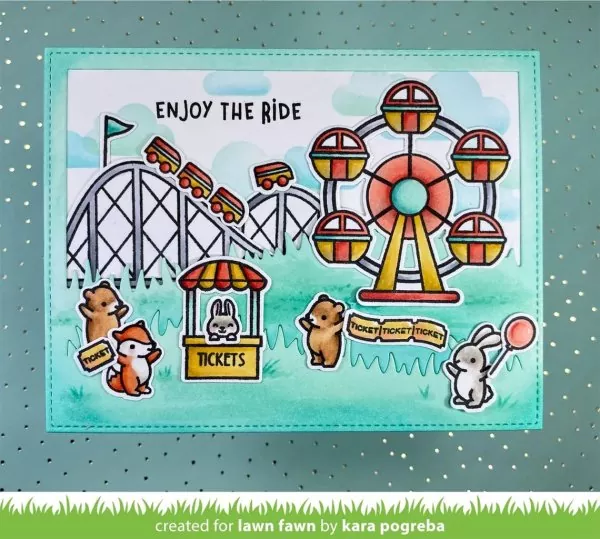 Coaster Critters Flip-Flop Clear Stamps Lawn Fawn 2