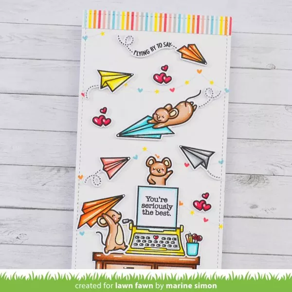 Just Plane Awesome Sentiment Trails Clear Stamps Lawn Fawn 2