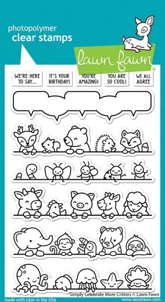 Simply Celebrate More Critters Clear Stamps Lawn Fawn
