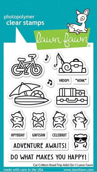 Car Critters Road Trip Add-On Clear Stamps Lawn Fawn