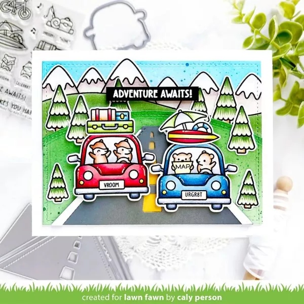 Car Critters Road Trip Add-On Clear Stamps Lawn Fawn 1
