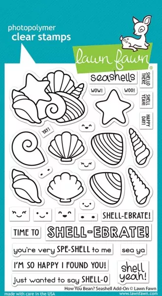 How You Bean? Seashell Add-On Clear Stamps Lawn Fawn