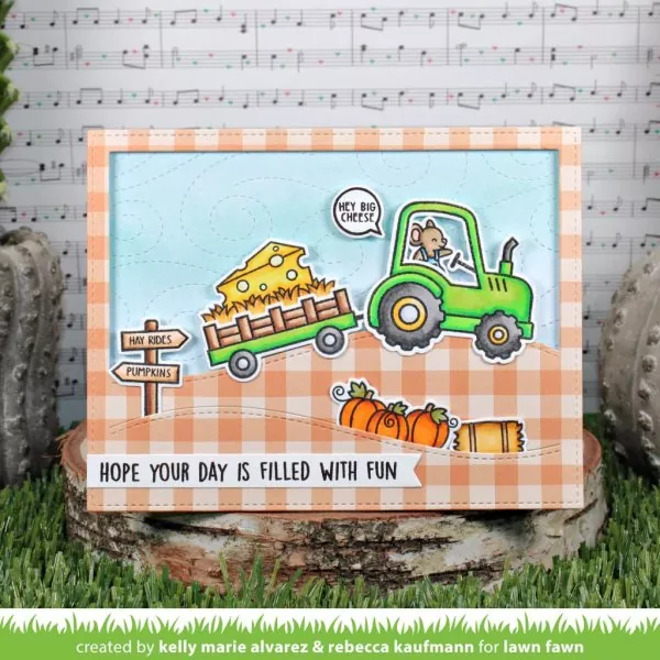 Hay There, Hayrides! Mice Add-On Clear Stamps Lawn Fawn 1